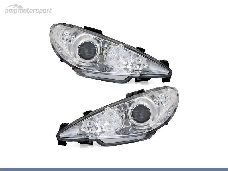 Peça - Farois Dianteiros Angel Eye Para Peugeot 206 2002-2009