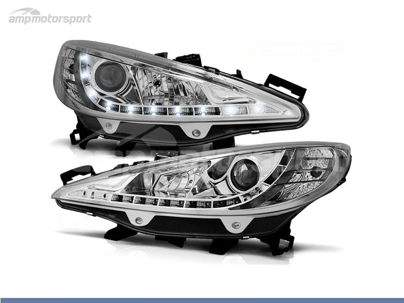 Peça - Farois Dianteiros Luz Diurna Led Para Peugeot 207 2006-2012