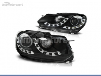 FAROIS DIANTEIROS LUZ DIURNA REAL / ANGEL EYE CCFL PARA VOLKSWAGEN GOLF 6 2008-2012