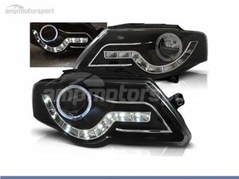 FAROS DELANTEROS LUZ DIURNA / OJOS DE ANGEL PARA VOLKSWAGEN PASSAT 3C 2005-2010