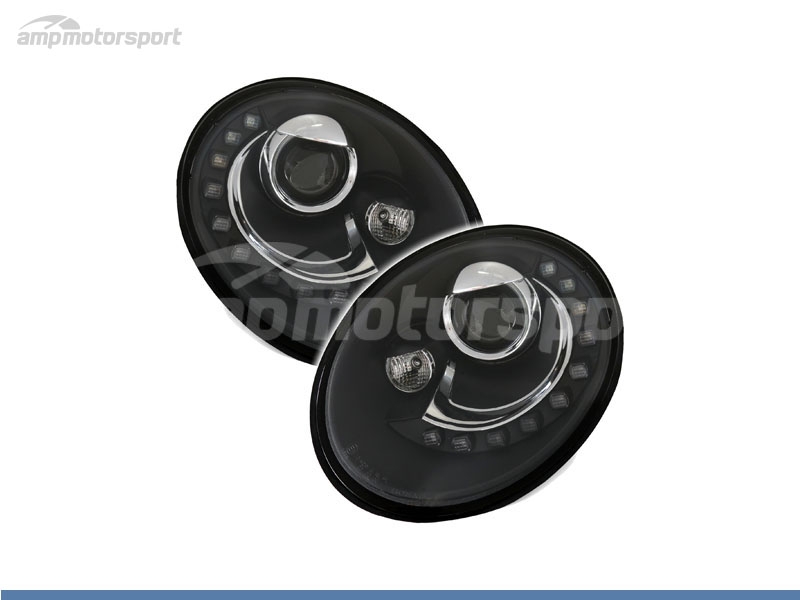 Peça - Farois Dianteiros Luz Diurna Led Para Volkswagen New Beetle 