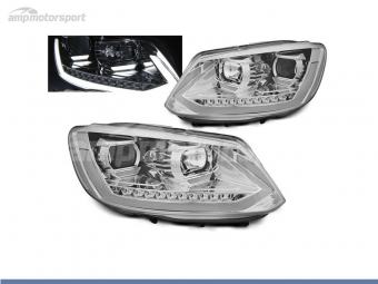 FAROS DELANTEROS LUZ DIURNA LED REAL DRL PARA VOLKSWAGEN TOURAN II / CADDY