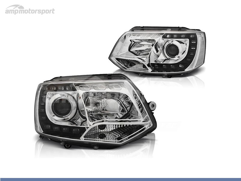 Peça - Farois Dianteiros Luz Diurna Led Para Volkswagen Transporter