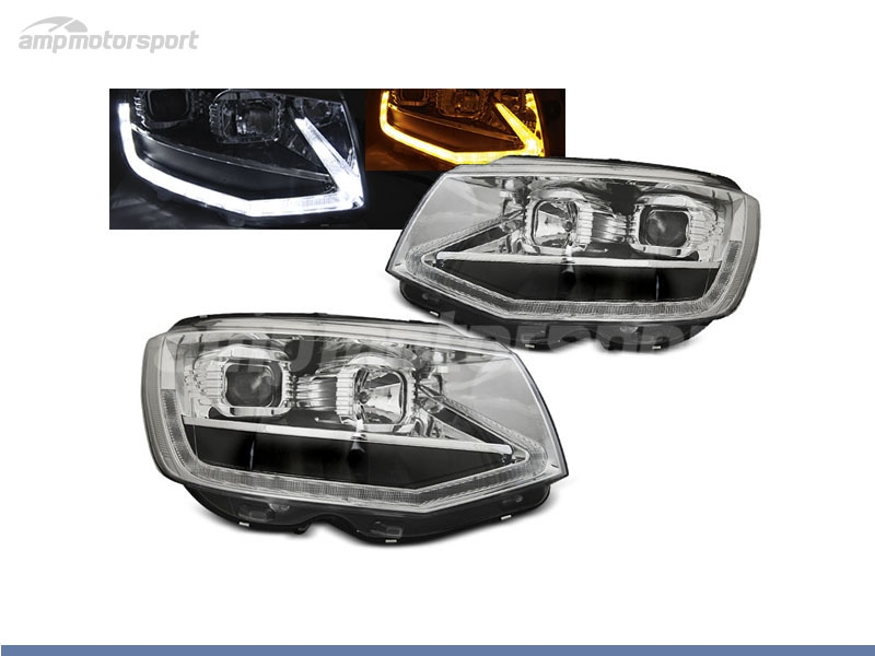 Peça - Farois Dianteiros Luz Diurna Led Real Drl Para Volkswagen Tr