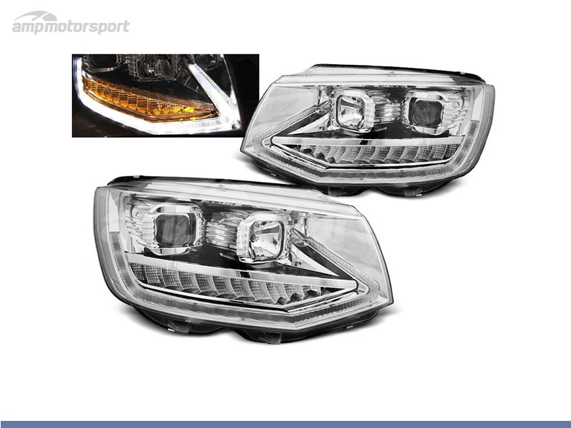 Peça - Farois Dianteiros Luz Diurna Led Real Drl Para Volkswagen Tr