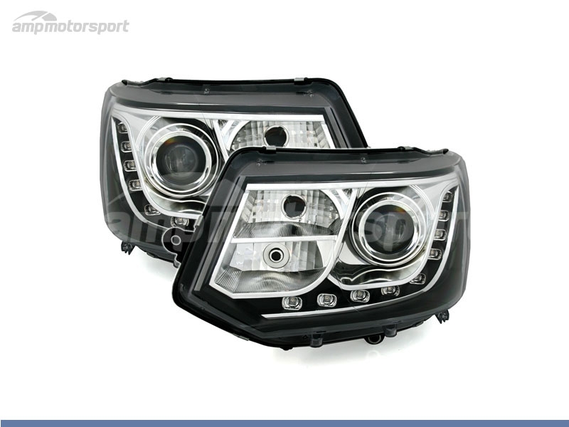 Peça - Farois Dianteiros Luz Diurna Led Real Drl Para Volkswagen Tr