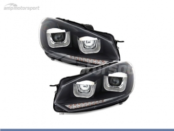 FAROIS DIANTEIROS LUZ DIURNA LED REAL DRL PARA VOLKSWAGEN GOLF 6 2008-2012