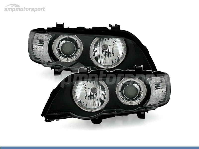 Peça - Farois Dianteiros Angel Eye Led Para Bmw X5 E53 1999-2003