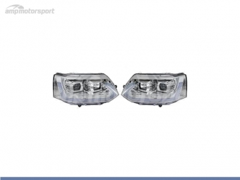 FAROIS DIANTEIROS LUZ DIURNA LED REAL DRL PARA VOLKSWAGEN TRANSPORTER T5 2010-2015