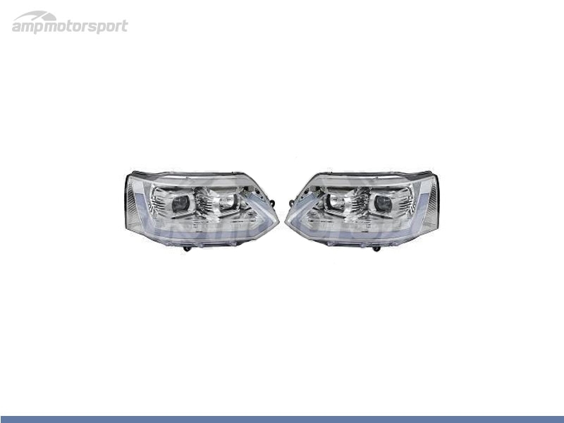 Peça - Farois Dianteiros Luz Diurna Led Real Drl Para Volkswagen Tr