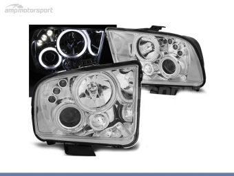 FAROS DELANTEROS OJOS DE ANGEL PARA FORD MUSTANG