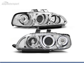 FAROS DELANTEROS OJOS DE ANGEL PARA HONDA CIVIC COUPE/HATCHBACK