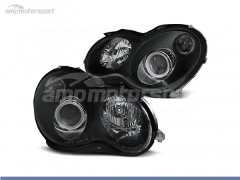 FAROS DELANTEROS LUPA LOOK RESTYLING PARA MERCEDES CLASE C W203