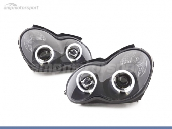 FAROIS DIANTEIROS ANGEL EYE CCFL PARA MERCEDES CLASE C W203