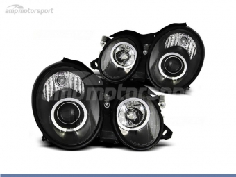 FAROS DELANTEROS OJOS DE ANGEL PARA MERCEDES CLASE CLK W208