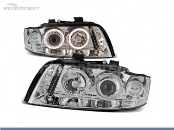 FAROS DELANTEROS OJOS DE ANGEL PARA AUDI A4 B6