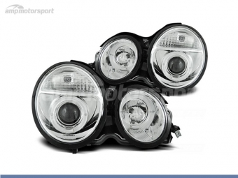 FAROS DELANTEROS OJOS DE ANGEL PARA MERCEDES CLASE E W210