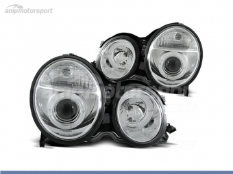 FAROS DELANTEROS OJOS DE ANGEL PARA MERCEDES CLASE E W210