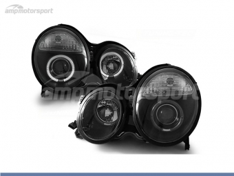 FAROS DELANTEROS OJOS DE ANGEL PARA MERCEDES CLASE E W210