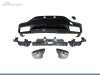 DIFUSOR TRASERO CON COLAS CROMADAS PARA MERCEDES GLC COUPE C253 NEGRO MATE/BRILLO