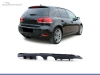 DIFUSOR TRASEIRO PRETO BRILHO VW GOLF 6 LOOK R32 PARACHOQUE STANDART