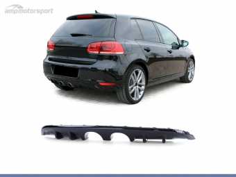 DIFUSOR TRASEIRO PRETO BRILHO VW GOLF 6 LOOK R32 PARACHOQUE STANDART