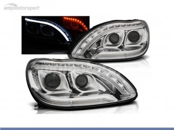 FAROS DELANTEROS LUZ DIURNA LED + TUBE LIGHT PARA MERCEDES CLASE S W220