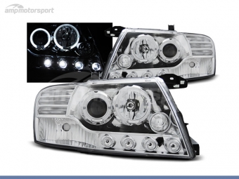 FAROS DELANTEROS OJOS DE ANGEL PARA MITSUBISHI PAJERO V60