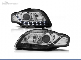 FAROIS DIANTEIROS LUZ DIURNA LED PARA AUDI A4 B7