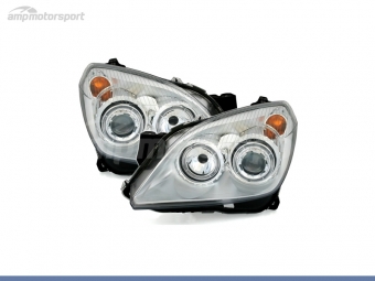 FAROIS DIANTEIROS ANGEL EYE PARA OPEL ASTRA H