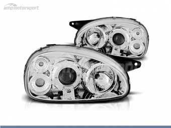 FAROS DELANTEROS OJOS DE ANGEL PARA OPEL CORSA B