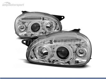 FAROS DELANTEROS OJOS DE ANGEL PARA OPEL CORSA B