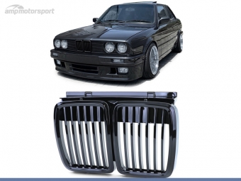 PARRILLA DELANTERA NEGRA BRILLO PARA BMW SERIE 3 E30 1982-1994