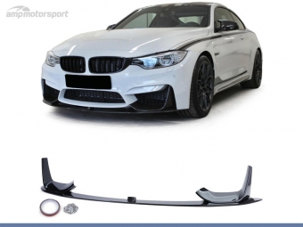 SPOILER DELANTERO LOOK M-PERFORMANCE PARA BMW M3 F80 M4 F82/83 NEGRO BRILLO