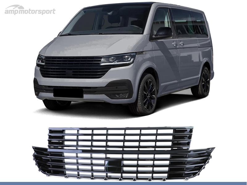 Peça - Grelha Dianteira Para Volkswagen T6 2019-2021 Preto Brilho