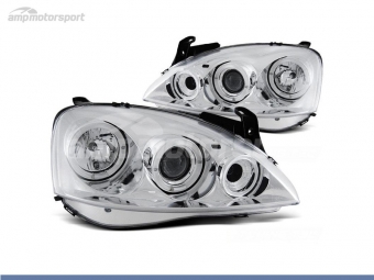 FAROS DELANTEROS OJOS DE ANGEL PARA OPEL CORSA C