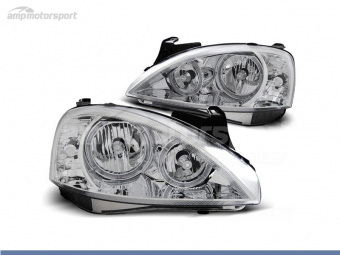 FAROS DELANTEROS OJOS DE ANGEL PARA OPEL CORSA C