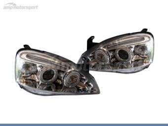 FAROIS DIANTEIROS ANGEL EYE PARA OPEL CORSA C