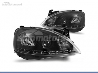 FAROIS DIANTEIROS LUZ DIURNA LED PARA OPEL CORSA C