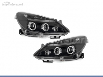 FAROS DELANTEROS OJOS DE ANGEL PARA OPEL CORSA D