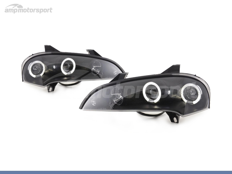 SET DE DEUX PHARES AVANT ANGEL EYES OPEL TIGRA (94-00) - H1/H1