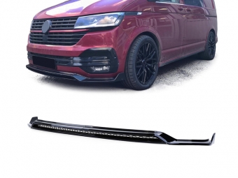 SPOILER DELANTERO PARA VOLKSWAGEN T6.1 2019-2021 NEGRO BRILLO