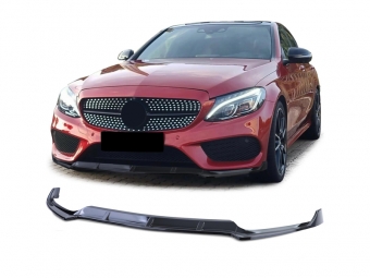 SPOILER DIANTEIRO PARA MERCEDES CLASSE C W205 2014-2018 NEGRO BRILHANTE