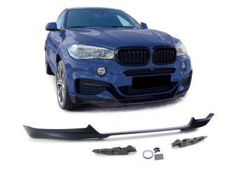 SPOILER FRONTAL PARA BMW X6 F16 2014-2019 PRETO FOSCO