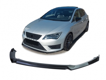 SPOILER DELANTERO PARA SEAT LEON 5F CUPRA 2012-2020 NEGRO BRILLO