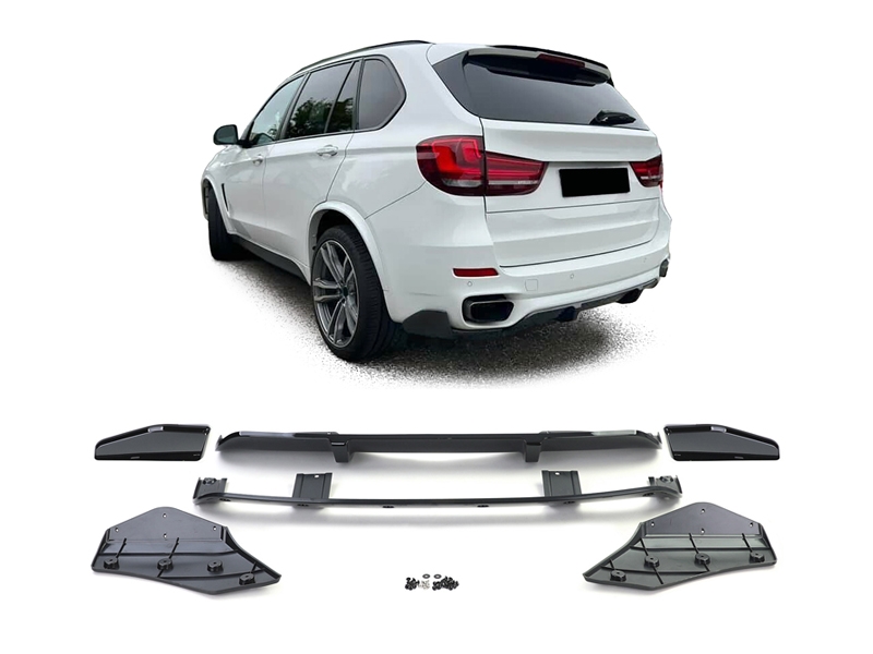 Peça - Adicionado Difusor Traseiro Bmw X5 F15 13-18 Preto Brilhante