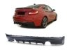 DIFUSOR TRASEIRO BMW SERIE 2 F22 / F23 LOOK M-PERFORMANCE PRETO FOSCO