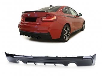 DIFUSOR TRASEIRO BMW SERIE 2 F22 / F23 LOOK M-PERFORMANCE PRETO BRILHO