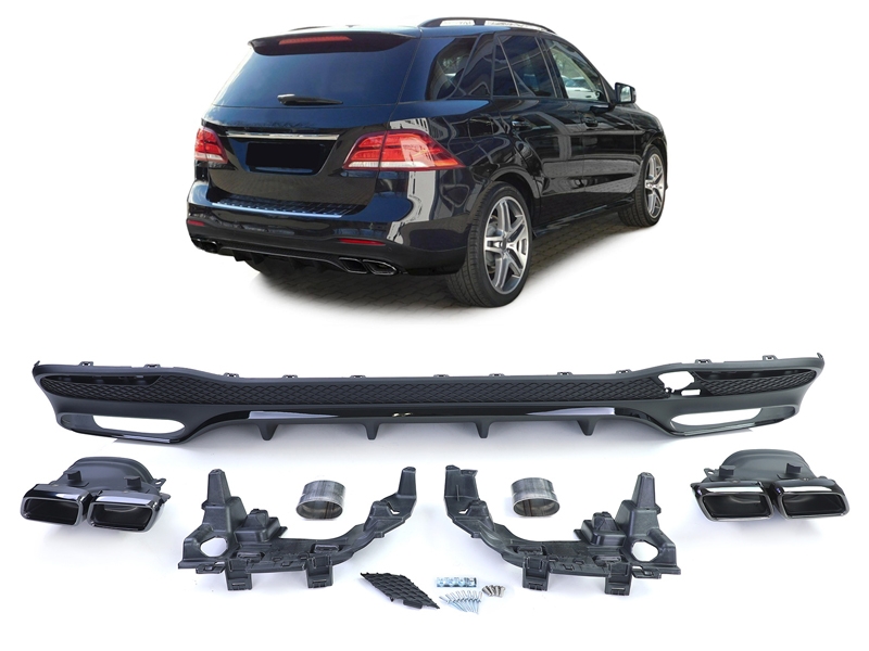 Peça - Difusor Traseiro Mercedes Gle W166 15-18 + Ponteiras De Esca