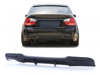 DIFUSOR TRASEIRO BMW E90 LOOK M-PERFORMANCE PRETO FOSCO